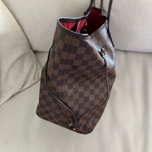 LOUIS VUITTON Neverfull GM Damier Ebene N51106 Genuine Tote Shoulder  bag - Picture 8 of 12